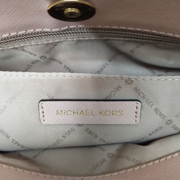 Michael Kors Camille Soft Pink Leather Double Handles Satchel Bag - Picture 11 of 16